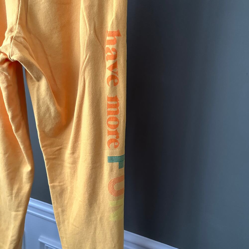 Warm Fun Women’s Aloha Sweatpants Yellow XS - Picture 4 of 7